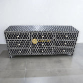 Bone Inlay Honeycomb Design 9 Drawers Chest | Bone Inlay Honeycomb Design 9 Drawers Dresser Table